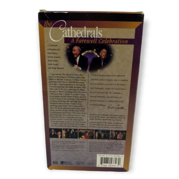 A Farewell Celebration: The Cathedrals VHS, 1999 Gaither Gospel Series - Picture 3 of 6